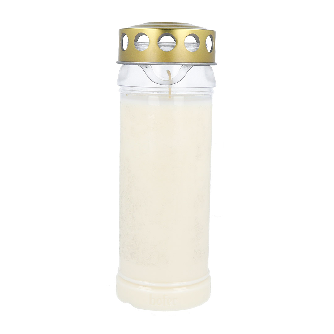 7 Tage Trauerlicht mit Deckel gold