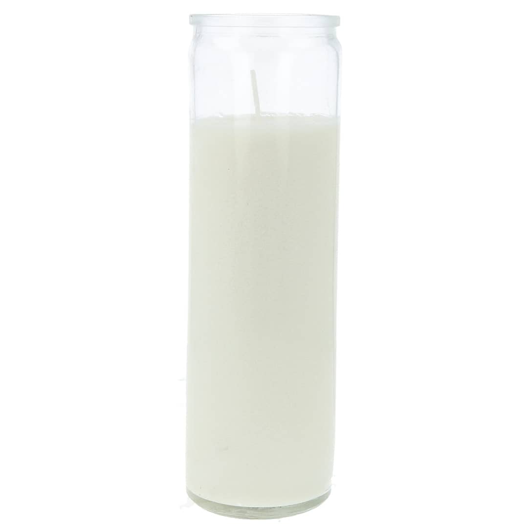 Gedenkkerze im Glas neutral